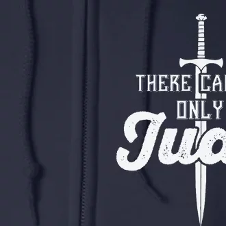 There Can Only Be Juan Cinco De Mayo Sword White Full Zip Hoodie