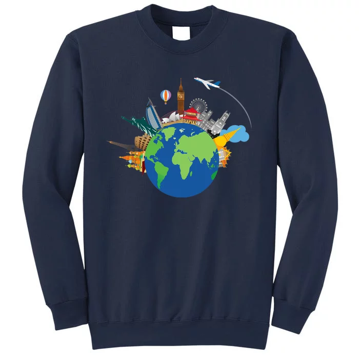 Travel Collage Of Destinations Sights Around The World Sweatshirt