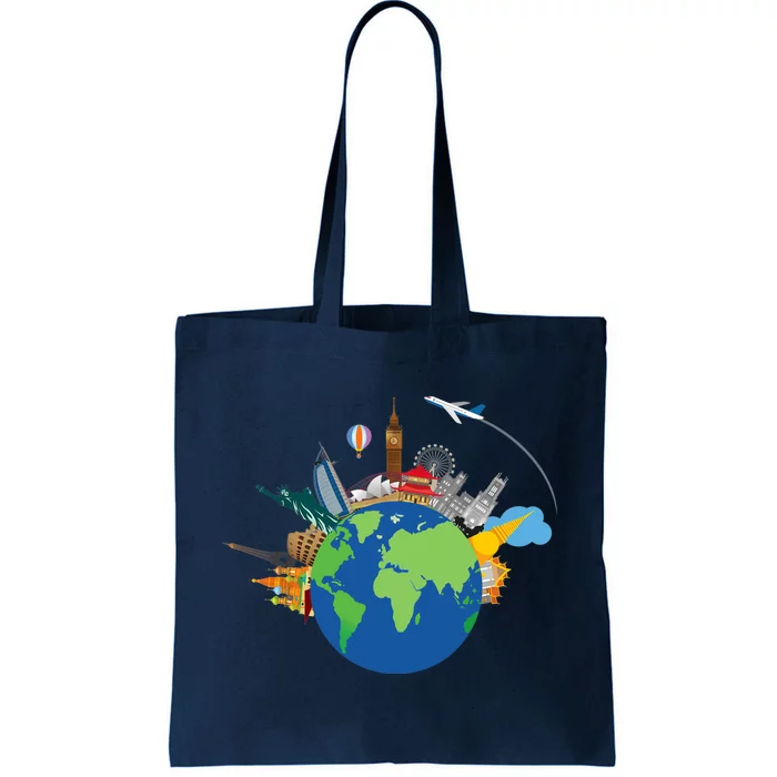 Travel Collage Of Destinations Sights Around The World Tote Bag