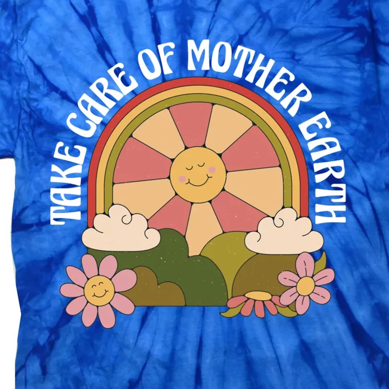 Take Care Of Mother Earth Gift Sun Sunflower Flowers Gift Tie-Dye T-Shirt