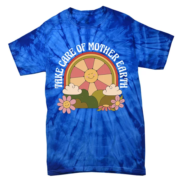 Take Care Of Mother Earth Gift Sun Sunflower Flowers Gift Tie-Dye T-Shirt