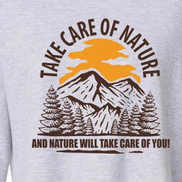 Take Care Of Nature David Attenborough Save Earth Cool Gift Cropped Pullover Crew