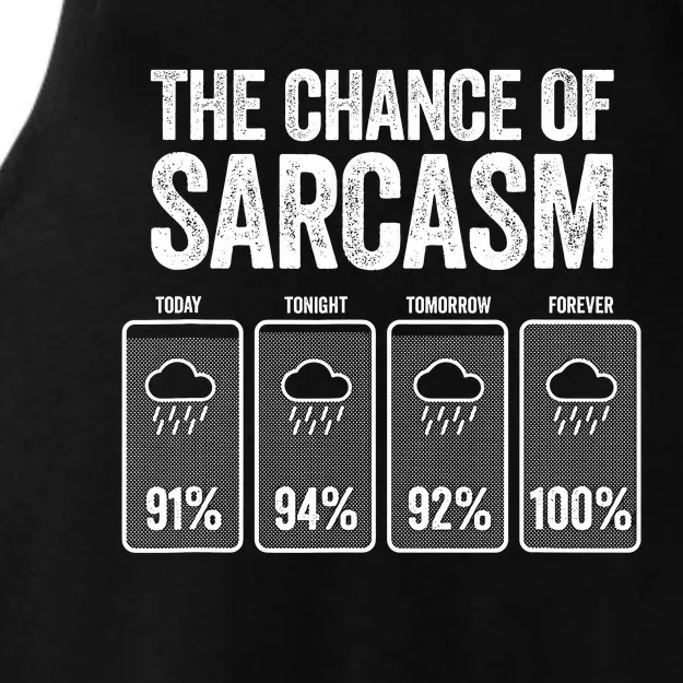 The Chance Of Sarcasm Ladies Tri-Blend Wicking Tank