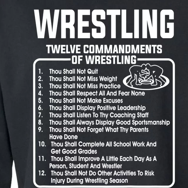 Twelve Commandments Of Wrestling TShirt Cropped Pullover Crew