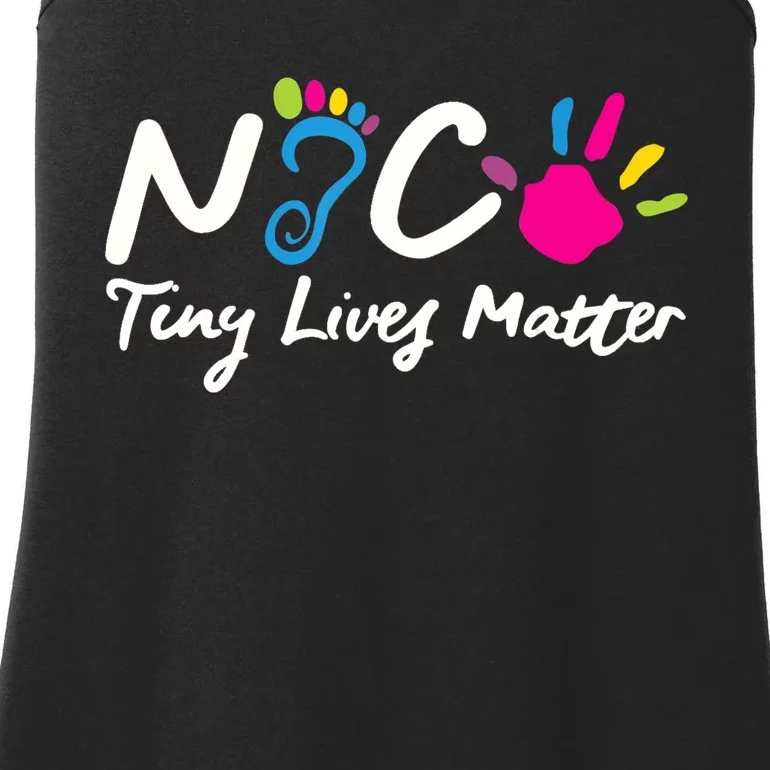 Taking Care Of Tiny Lives Neonatal NICU Nurse Gift TShirt Ladies Essential Tank