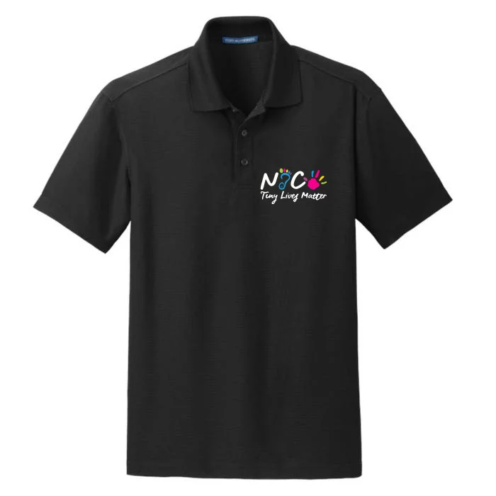 Taking Care Of Tiny Lives Neonatal NICU Nurse Gift TShirt Dry Zone Grid Performance Polo