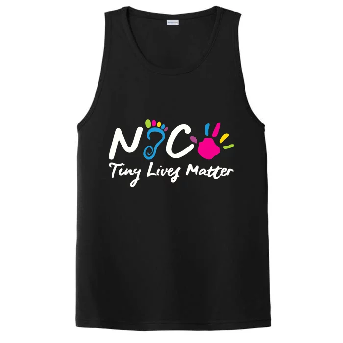 Taking Care Of Tiny Lives Neonatal NICU Nurse Gift TShirt Performance Tank