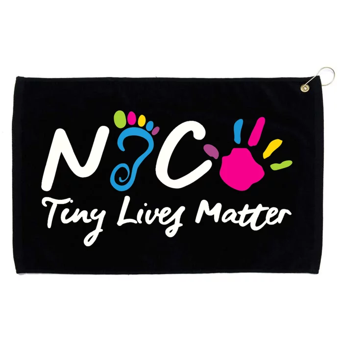 Taking Care Of Tiny Lives Neonatal NICU Nurse Gift TShirt Grommeted Golf Towel