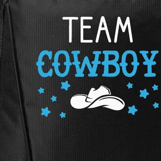 Team Cowboy Or Cowgirl Announcement Baby Shower City Backpack