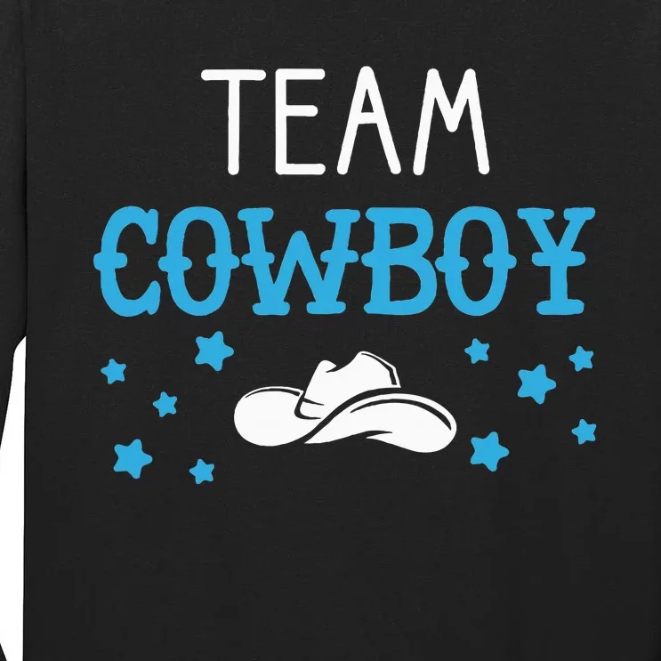 Team Cowboy Or Cowgirl Announcement Baby Shower Tall Long Sleeve T-Shirt