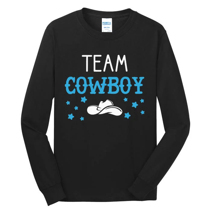 Team Cowboy Or Cowgirl Announcement Baby Shower Tall Long Sleeve T-Shirt