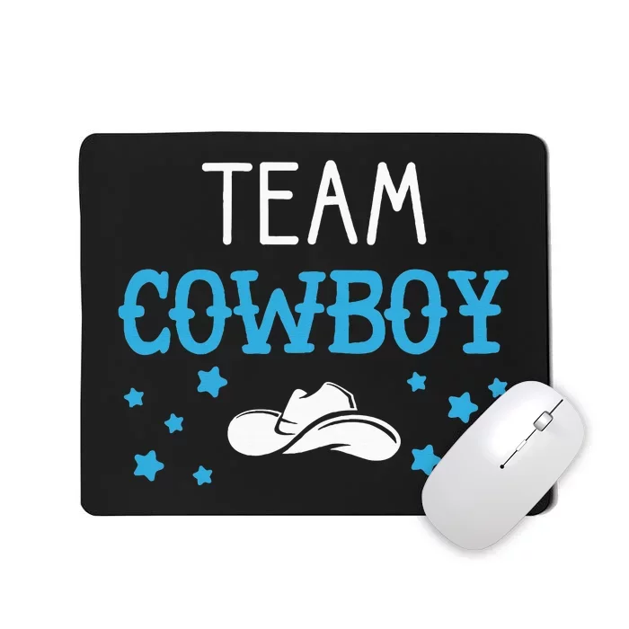 Team Cowboy Or Cowgirl Announcement Baby Shower Mousepad