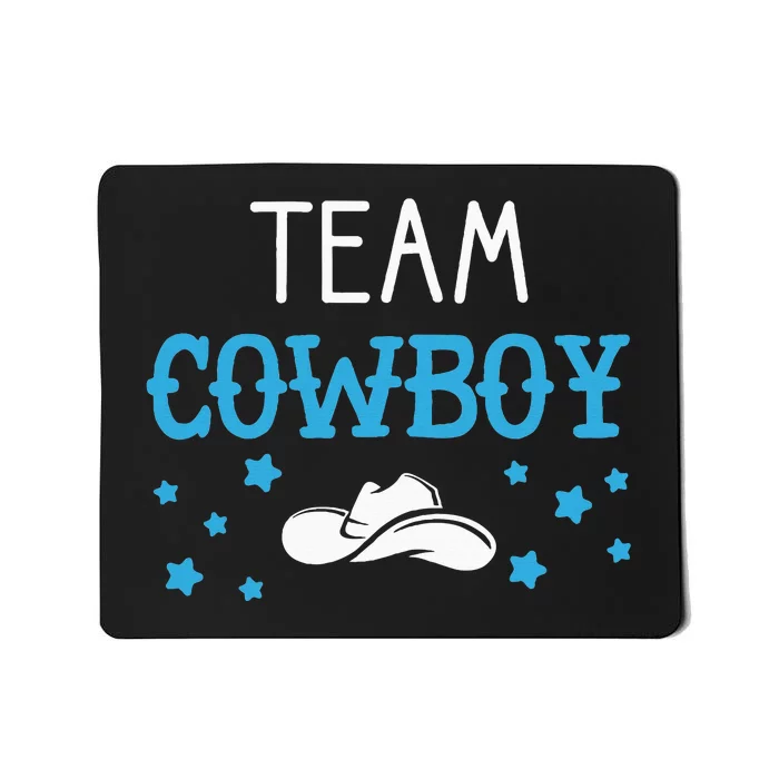 Team Cowboy Or Cowgirl Announcement Baby Shower Mousepad