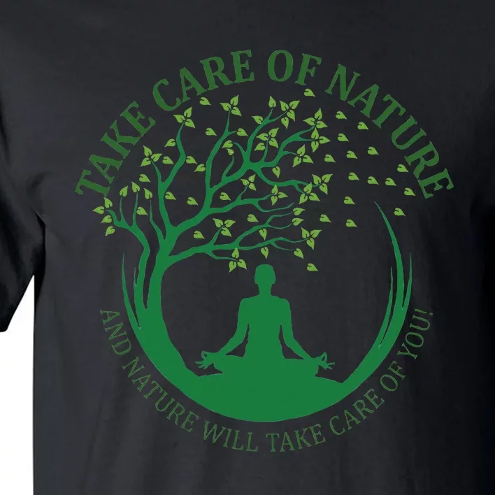 Take Care Of Nature David Attenborough Save Earth Yoga Tall T-Shirt