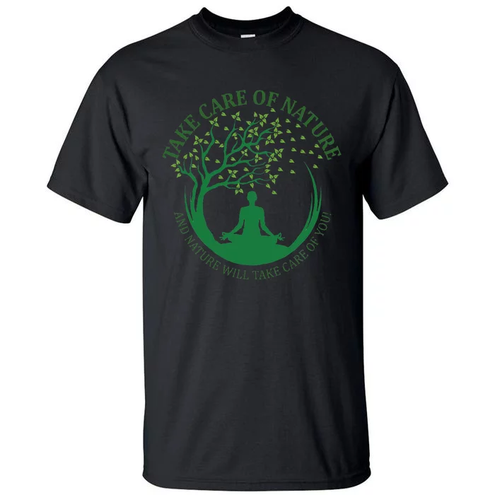 Take Care Of Nature David Attenborough Save Earth Yoga Tall T-Shirt