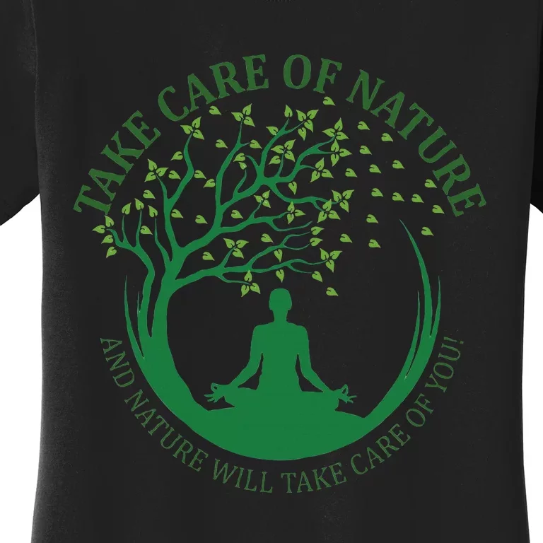 Take Care Of Nature David Attenborough Save Earth Yoga Women's T-Shirt