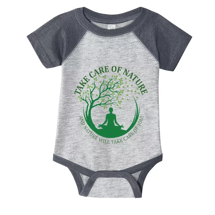 Take Care Of Nature David Attenborough Save Earth Yoga Infant Baby Jersey Bodysuit