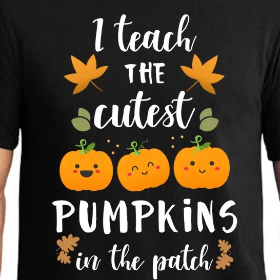 Teach Cutest Pumpkins Patch Halloween Kindergarten Teacher Gift Pajama Set