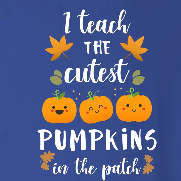 Teach Cutest Pumpkins Patch Halloween Kindergarten Teacher Gift Toddler Long Sleeve Shirt