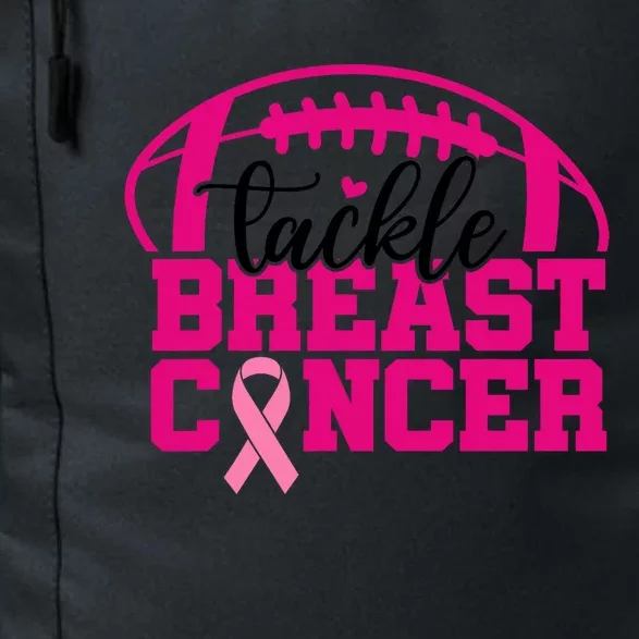 Tackle Cancer P.I.N.K Ribbon Football Breast Cancer Awareness Daily Commute Backpack