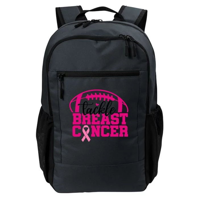 Tackle Cancer P.I.N.K Ribbon Football Breast Cancer Awareness Daily Commute Backpack