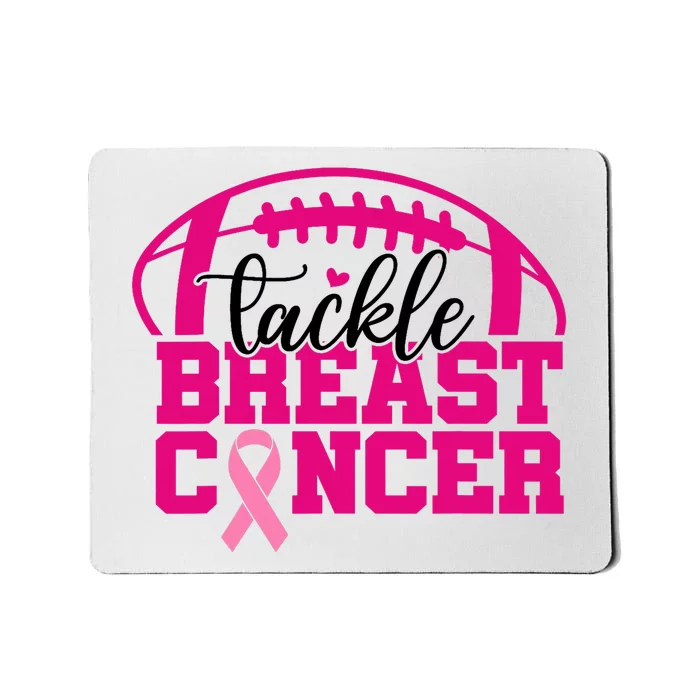 Tackle Cancer P.I.N.K Ribbon Football Breast Cancer Awareness Mousepad