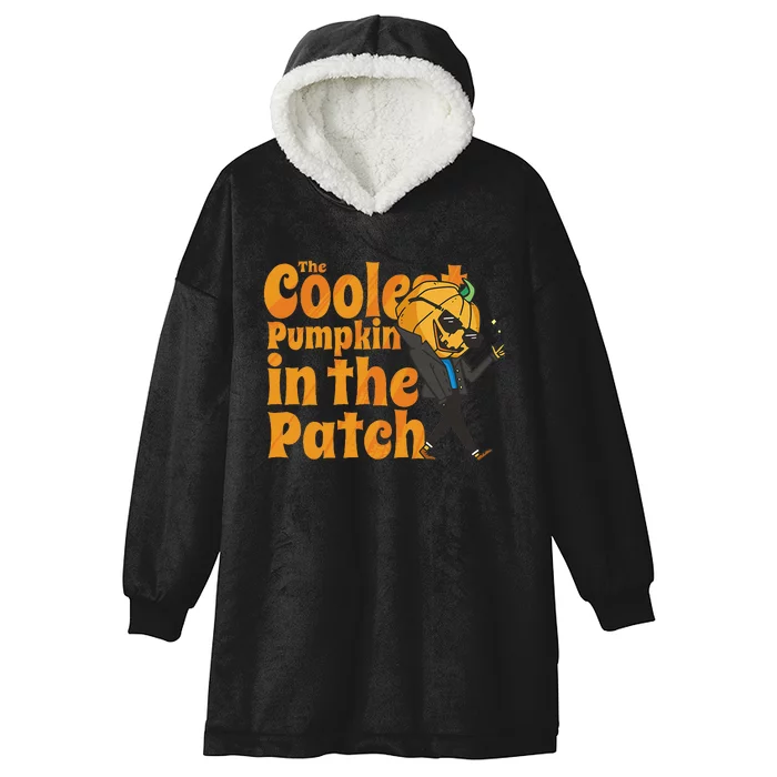 The Coolest Pumpkin In The Patch Pumpkin Halloween Hooded Wearable Blanket