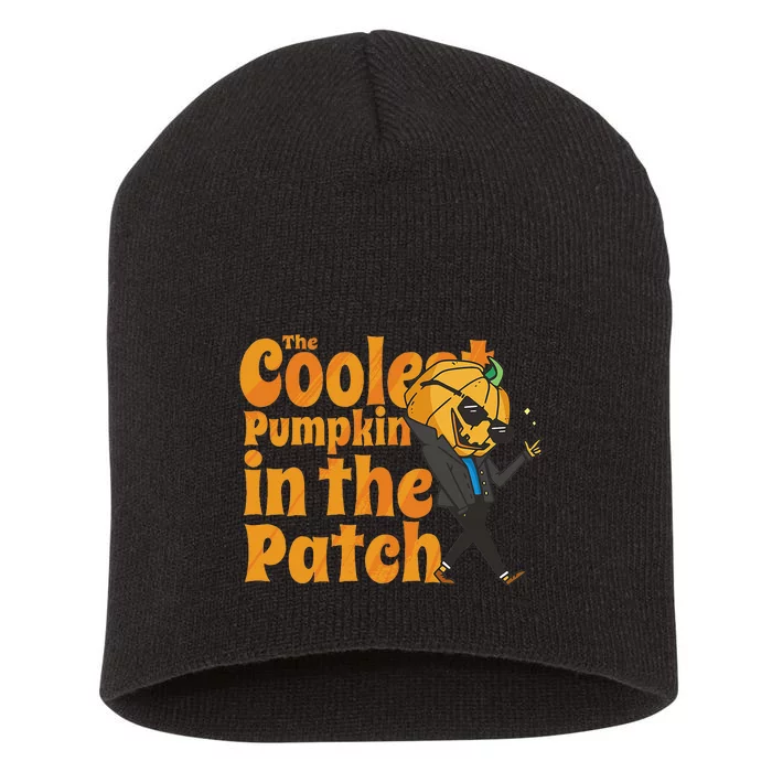 The Coolest Pumpkin In The Patch Pumpkin Halloween Short Acrylic Beanie