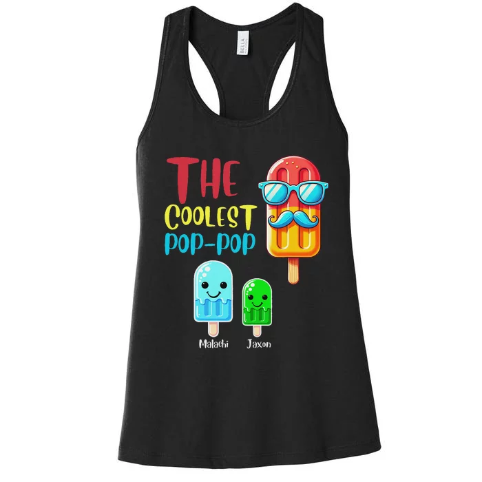 The Coolest Pop Pop Ice Treat Design Women's Racerback Tank