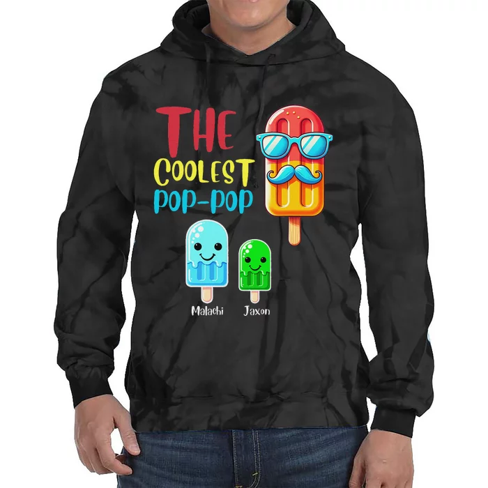 The Coolest Pop Pop Ice Treat Design Tie Dye Hoodie