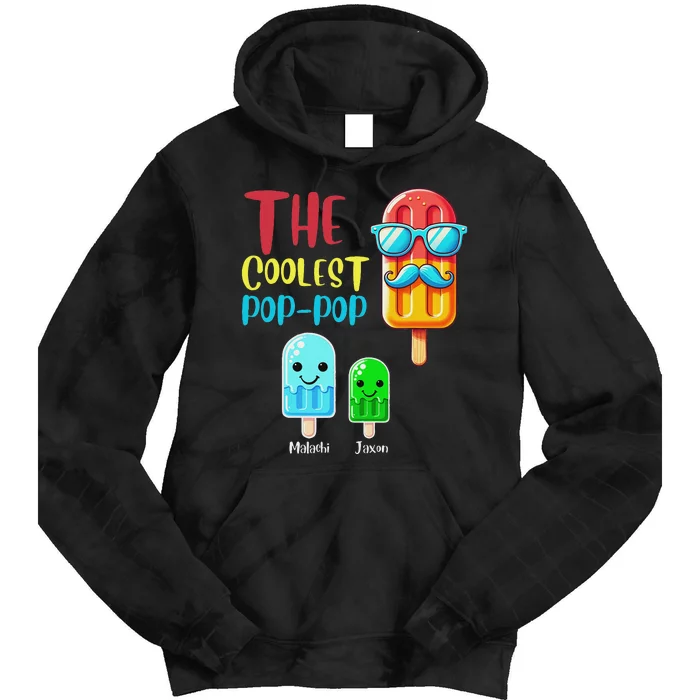 The Coolest Pop Pop Ice Treat Design Tie Dye Hoodie