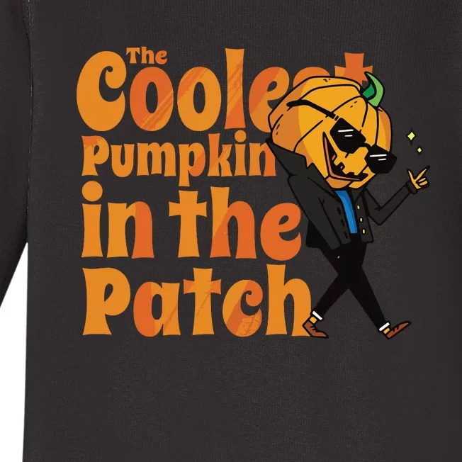 The Coolest Pumpkin In The Patch Kids Boy Pumpkin Halloween Baby Long Sleeve Bodysuit