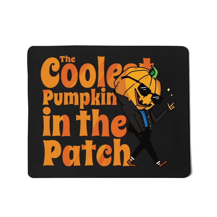 The Coolest Pumpkin In The Patch Kids Boy Pumpkin Halloween Mousepad