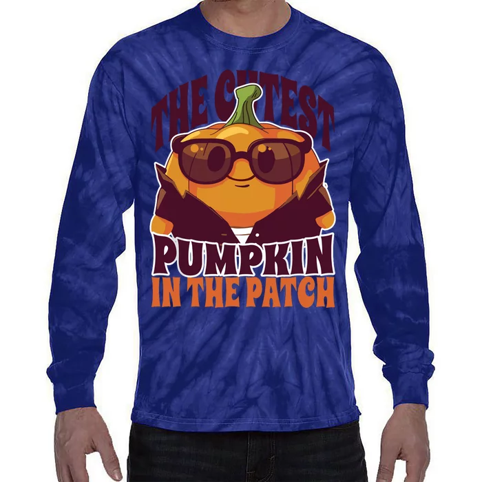 The Cutest Pumpkin In The Patch Kids Boy Pumpkin Halloween Tie-Dye Long Sleeve Shirt