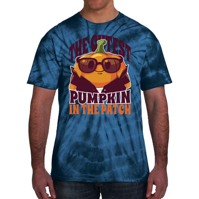 The Cutest Pumpkin In The Patch Kids Boy Pumpkin Halloween Tie-Dye T-Shirt