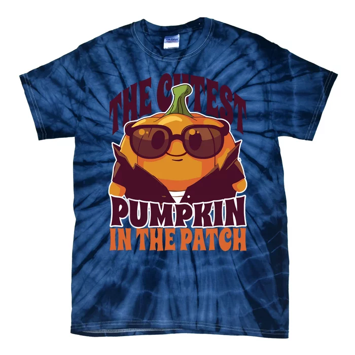 The Cutest Pumpkin In The Patch Kids Boy Pumpkin Halloween Tie-Dye T-Shirt