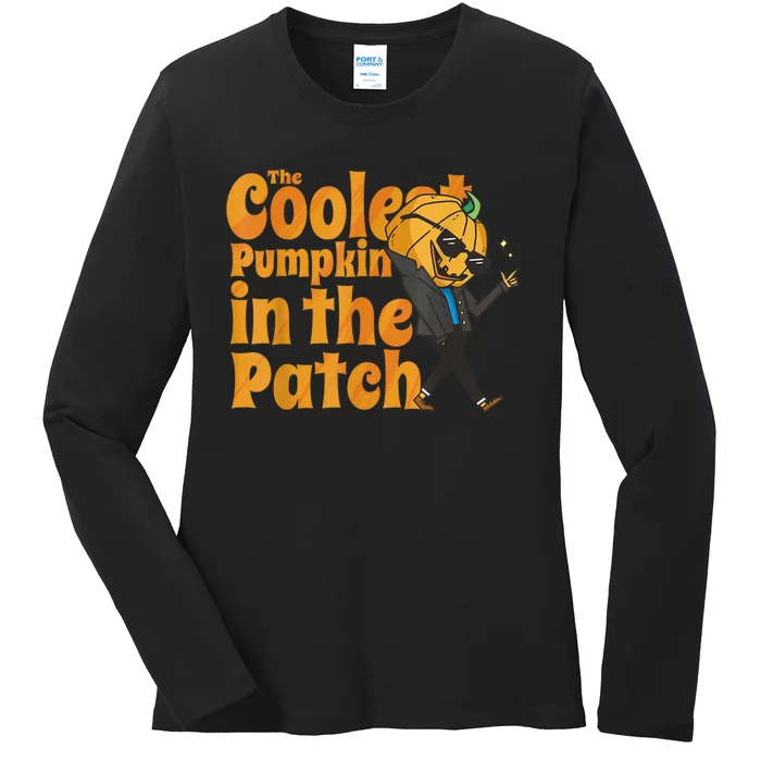 The Coolest Pumpkin In The Patch Kids Pumpkin Halloween Ladies Long Sleeve Shirt