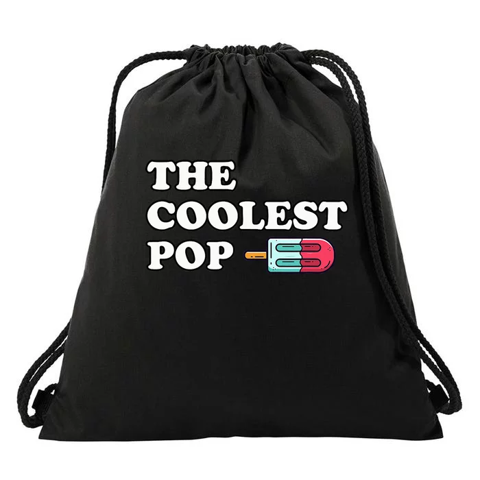 The Coolest Pop Funny Father's Day For Grandpa Drawstring Bag