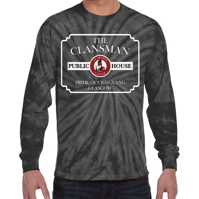 The Clansman Public House Funny Scottish Tie-Dye Long Sleeve Shirt