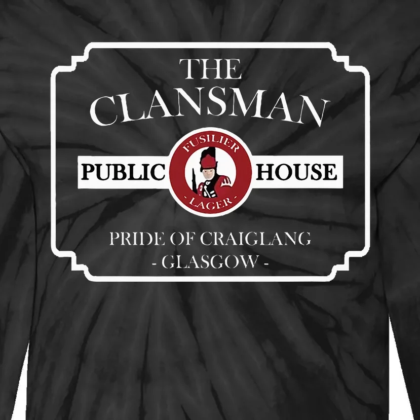 The Clansman Public House Funny Scottish Tie-Dye Long Sleeve Shirt