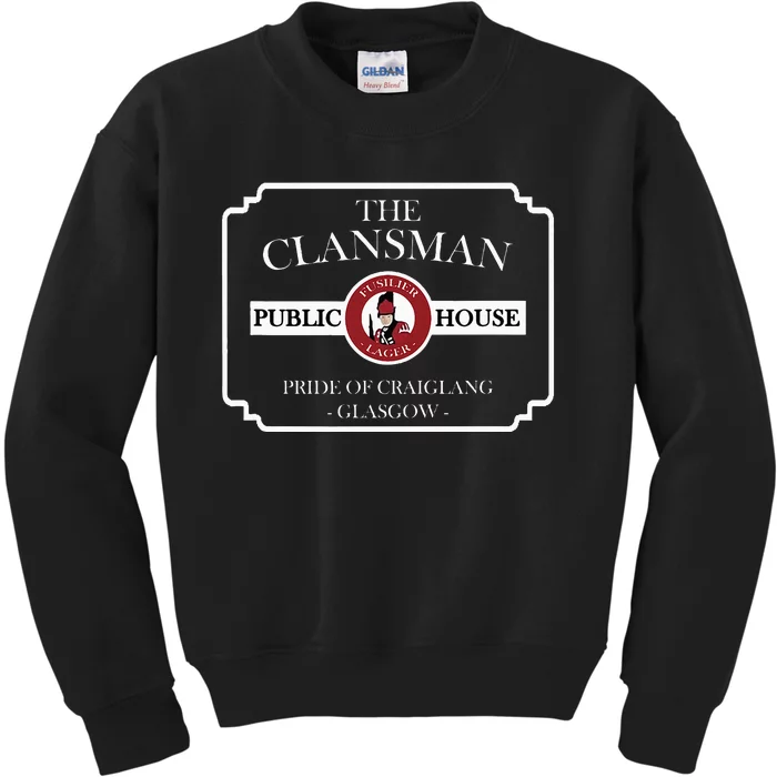 The Clansman Public House Funny Scottish Kids Sweatshirt