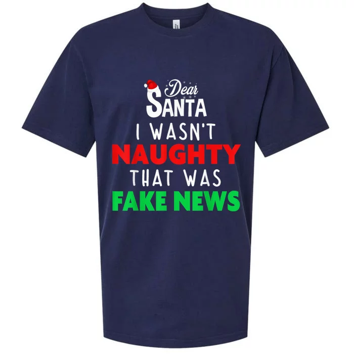 Trump Christmas Pajamas Shirt - Dear Santa Shirt Fake News Sueded Cloud Jersey T-Shirt