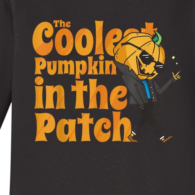 The Coolest Pumpkin In The Patch Kids Pumpkin Halloween Baby Long Sleeve Bodysuit