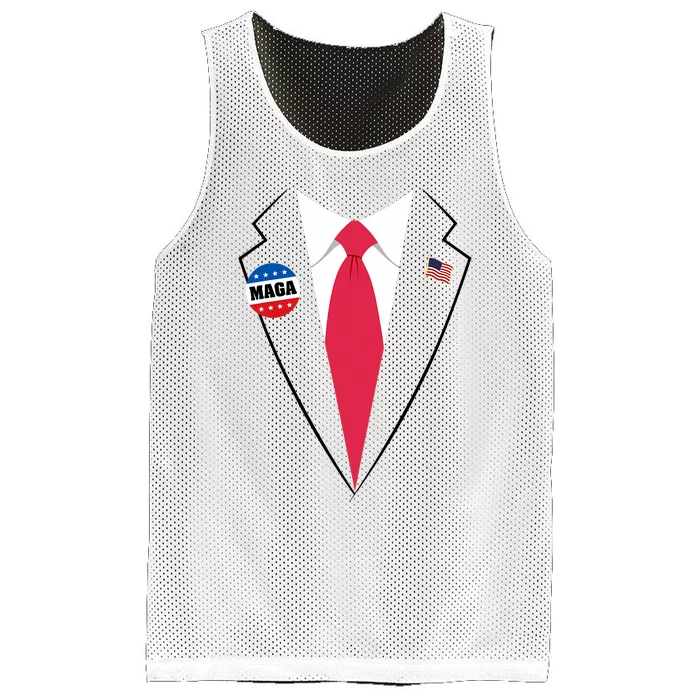 Trump Costume President Trump Suit Maga Halloween Mesh Reversible Basketball Jersey Tank