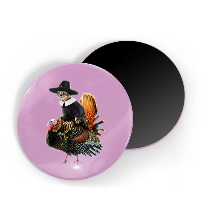 Thanksgiving Cat Pilgrim Costume Magnet