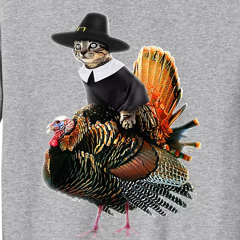 Thanksgiving Cat Pilgrim Costume Tall Sweatshirt