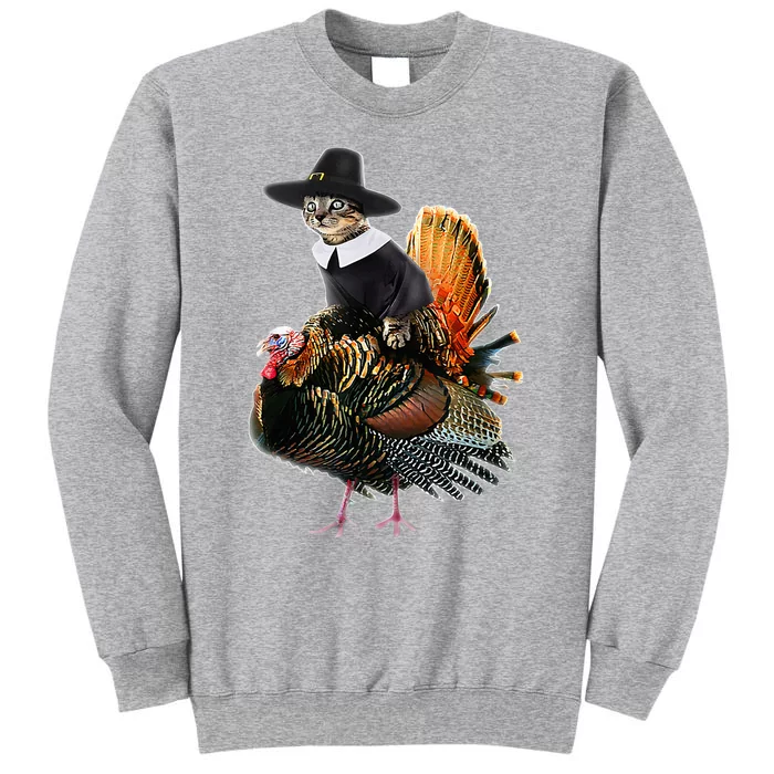 Thanksgiving Cat Pilgrim Costume Tall Sweatshirt