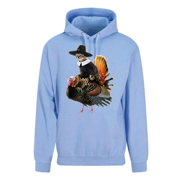 Thanksgiving Cat Pilgrim Costume Unisex Surf Hoodie