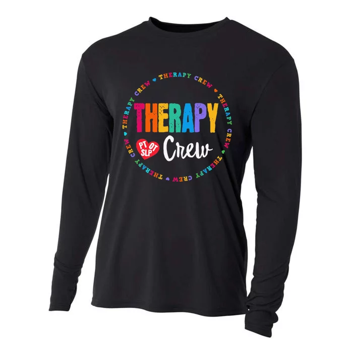 Therapy Crew PT OT SLP Occupational Therapist Week Team Cooling Performance Long Sleeve Crew