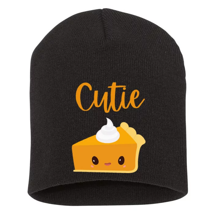 Thanksgiving Cutie Pie Pumpkin Pie Short Acrylic Beanie